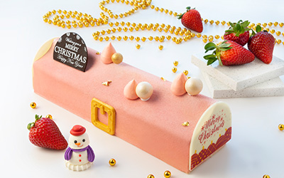 400x250Strawberry Mousse Sakura Log Cake